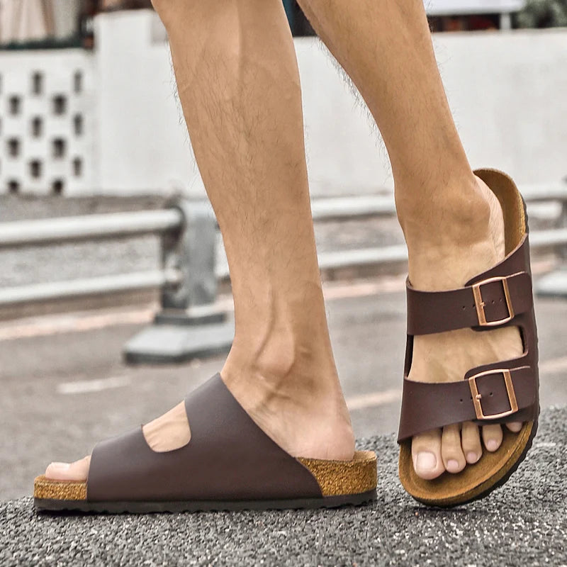 Flat anti-skid designer sandals for comfort