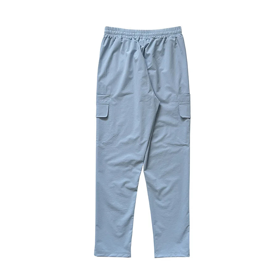 Trendy loose-fit drop-crotch casual trousers