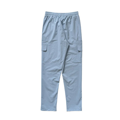 Trendy loose-fit drop-crotch casual trousers