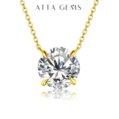 Women’s Moissanite Diamond Necklace – Silver Chain