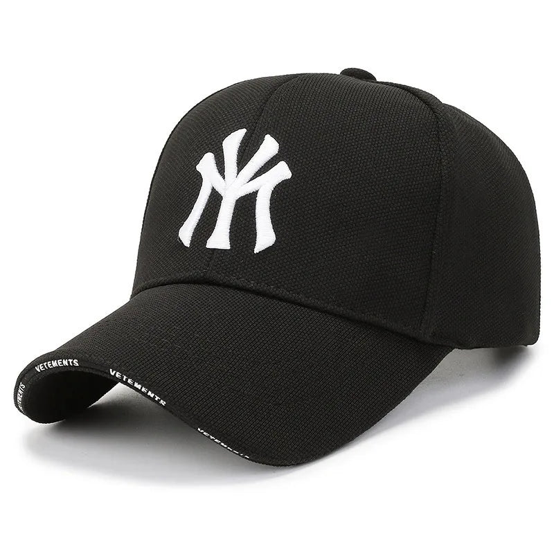Unisex summer/autumn baseball cap with letter embroidery