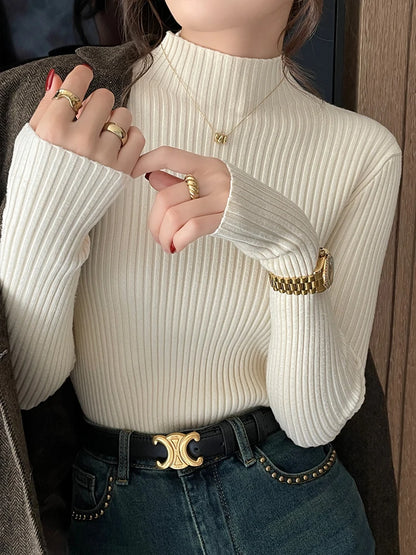 Women’s turtleneck long-sleeve pullover sweater