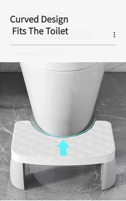 Ergonomic toilet foot stool for kids, adults, seniors, and pregnant women
