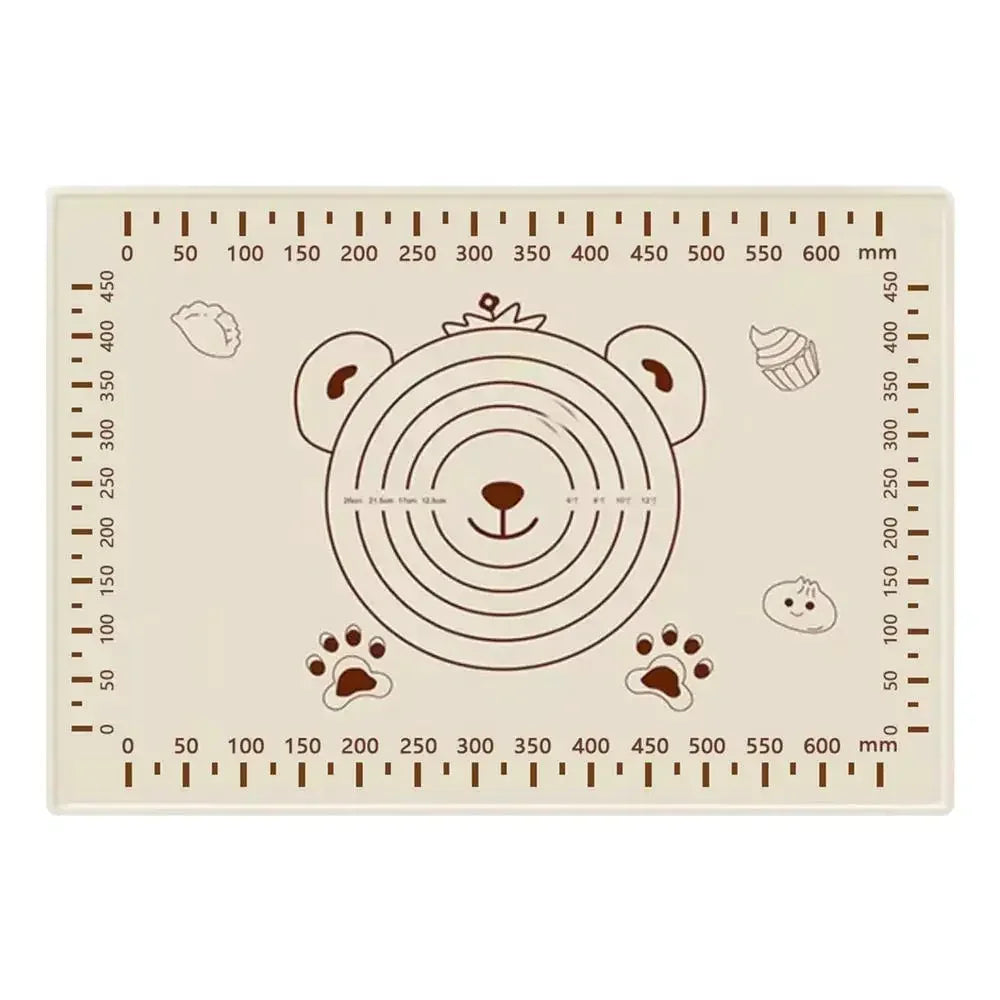 Large kitchen silicone mat for easy baking prep