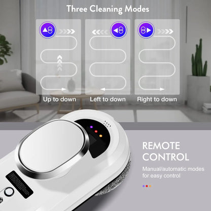 Remote-controlled smart glass cleaner robot—effortless, automated window cleaning for home