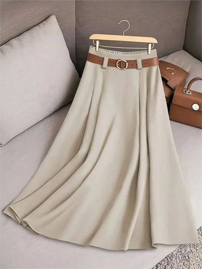 Elegant versatile knee-length skirt for women