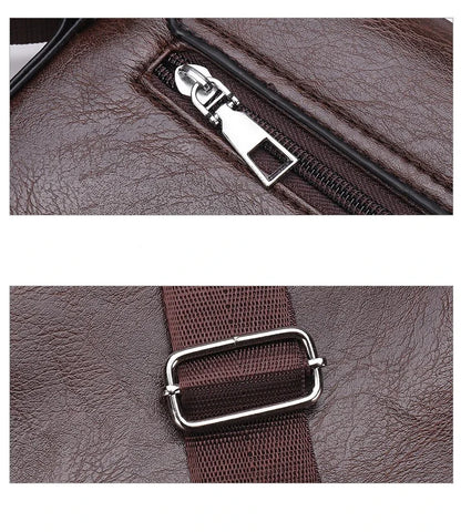 Durable premium leather side bag for men