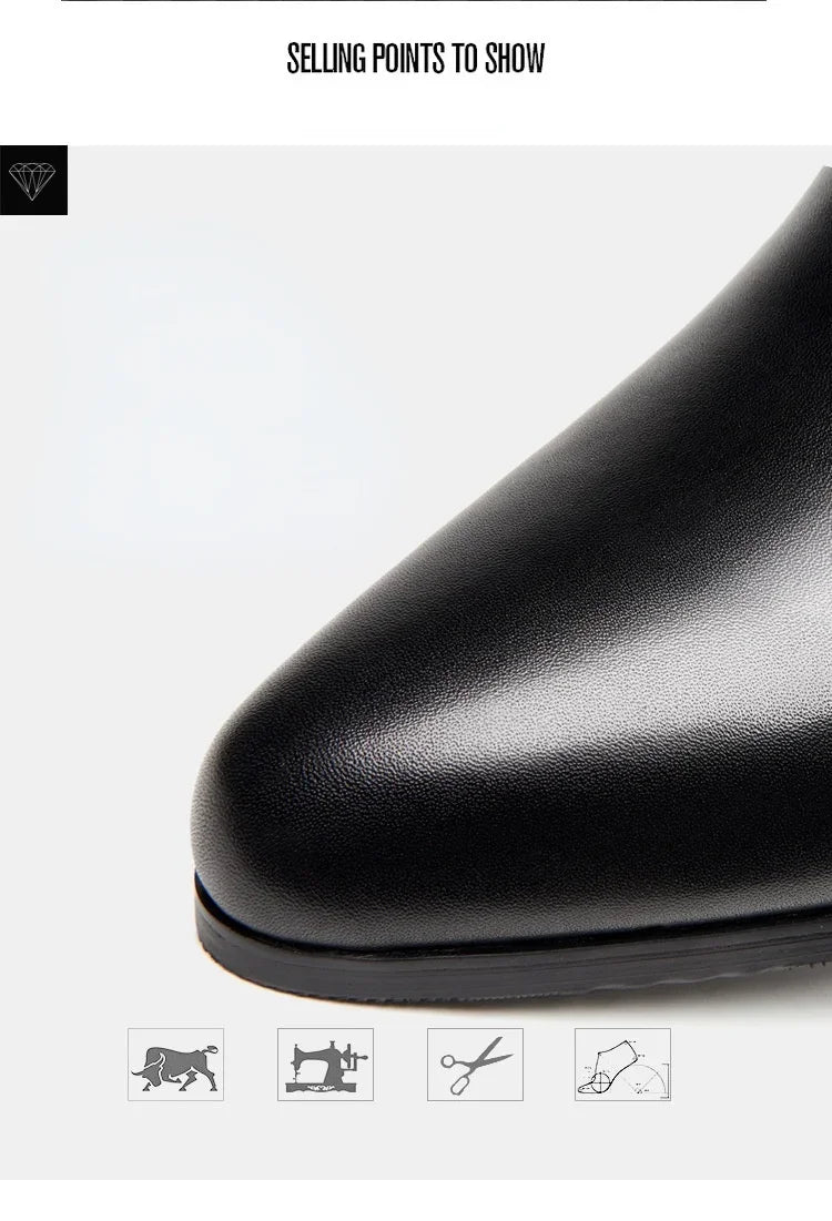 Classic high-quality leather men’s loafers
