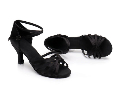Women’s Latin Dance Shoes – Suede Sole, 5/7cm Heel