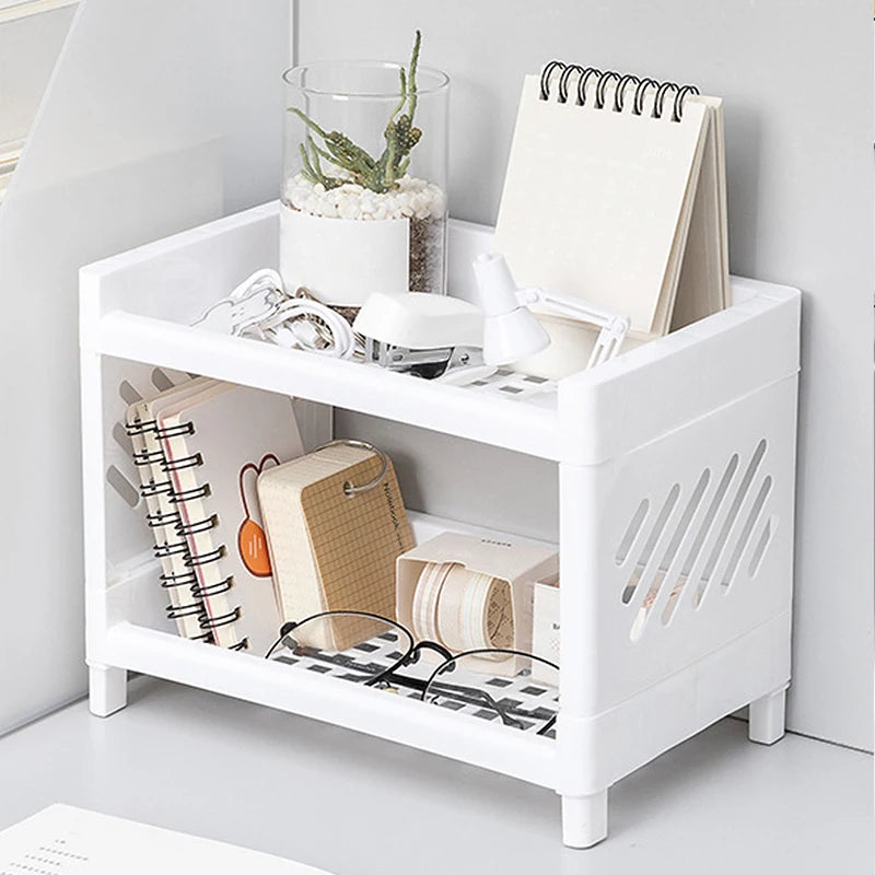 PP rectangular storage rack—perfect for stationery and student desks