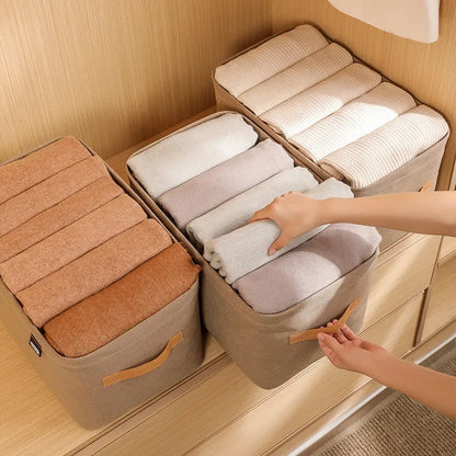 Durable wardrobe storage solution for sweaters, pants, and more