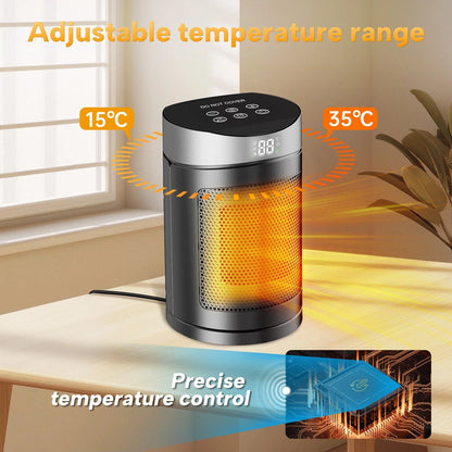 Portable Electric Smart Desktop Heater – Mini Table Warmer with Thermostat & Remote