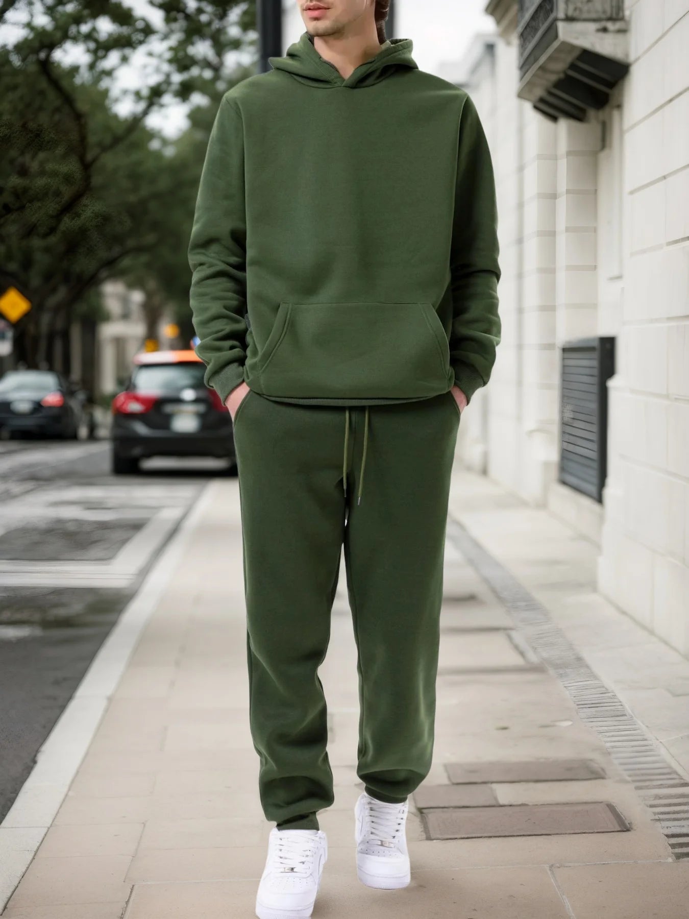 Men’s summer cargo shorts, durable & comfy-2-piece hoodie & jogger outfit