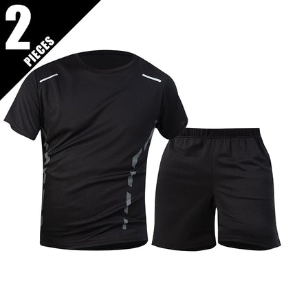 Men’s 2-piece summer sports suit, quick-dry