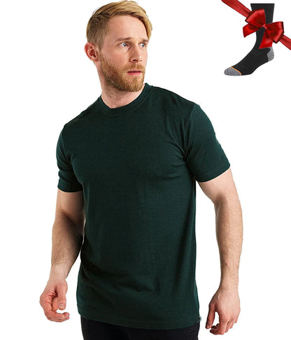 Men’s 100% superfine merino wool base-layer T-shirt