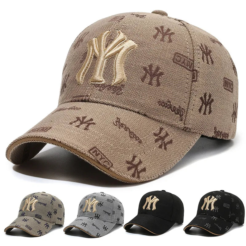 Unisex summer/autumn baseball cap with letter embroidery