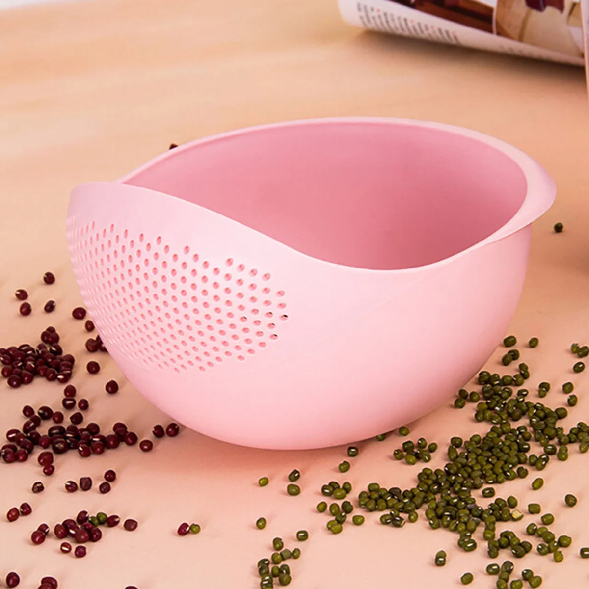 2-in-1 wash-and-drain kitchen organizer bowl