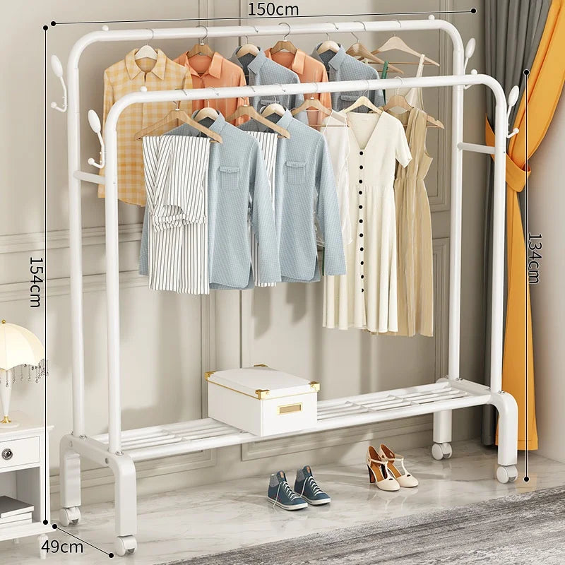 Freestanding clothes organizer for easy drying and hanging clothes