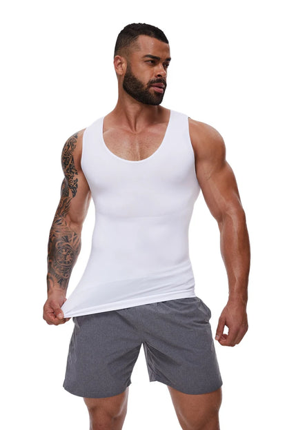 Men’s slim compression top for body shaping