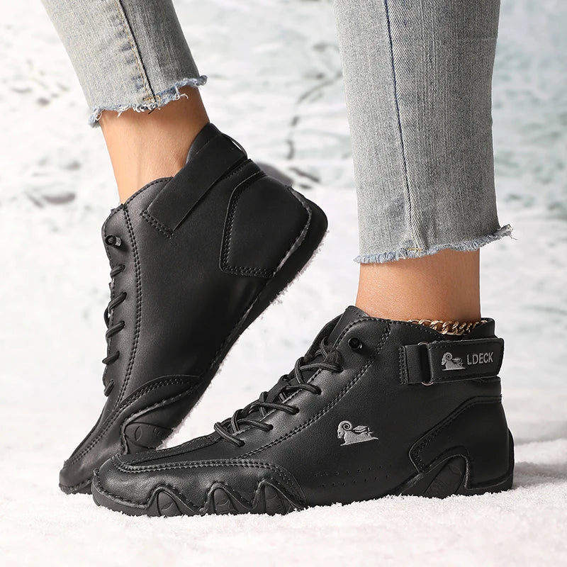 Women’s Winter Ankle Boots – Waterproof, Plush Fur Lined