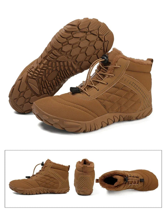 Winter Snow Boots – Warm Fur Lined, Non-Slip Barefoot Style