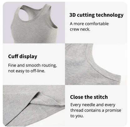 Men’s cotton sports skinny vest, 1/3/5 pack
