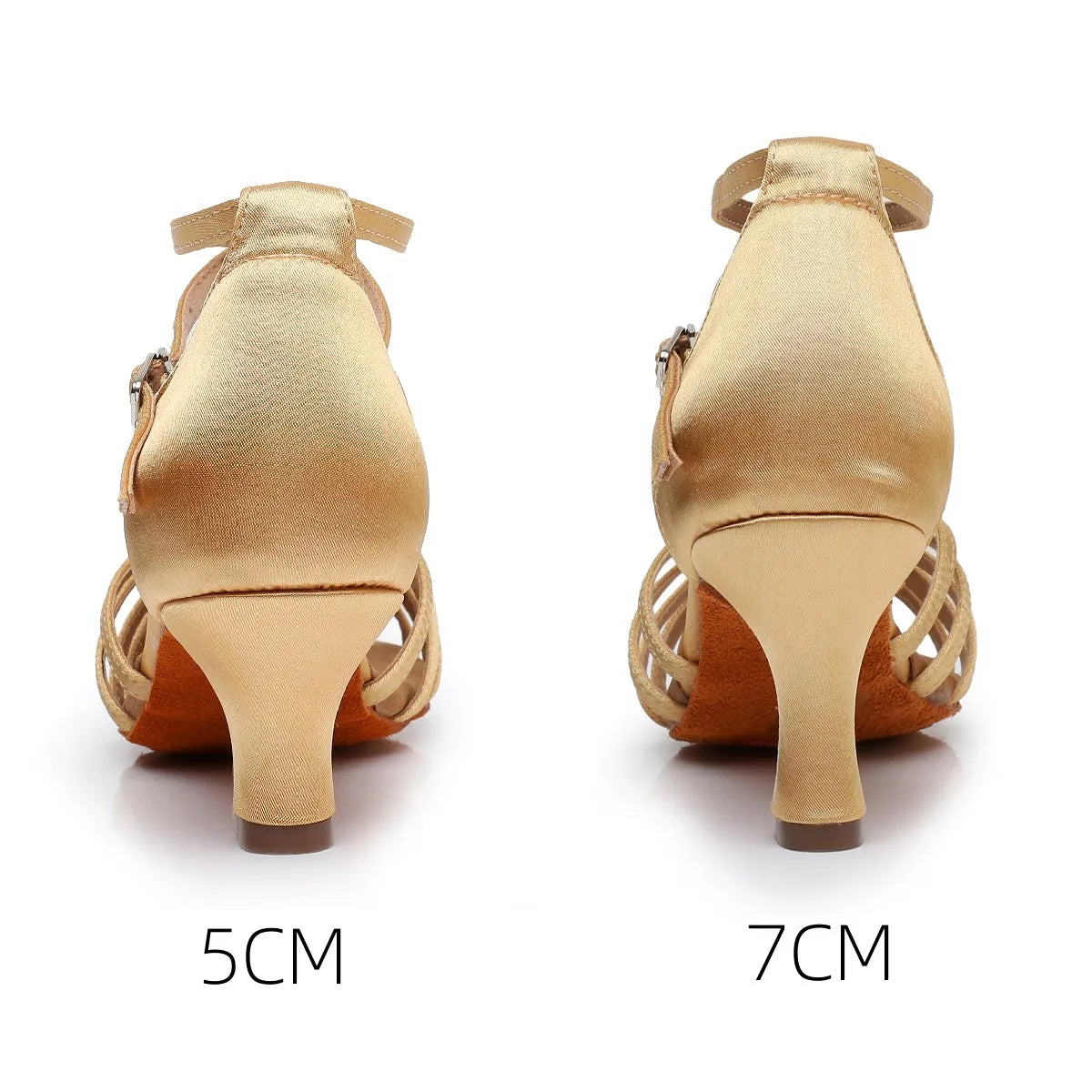 Women’s Latin Dance Shoes – Suede Sole, 5/7cm Heel