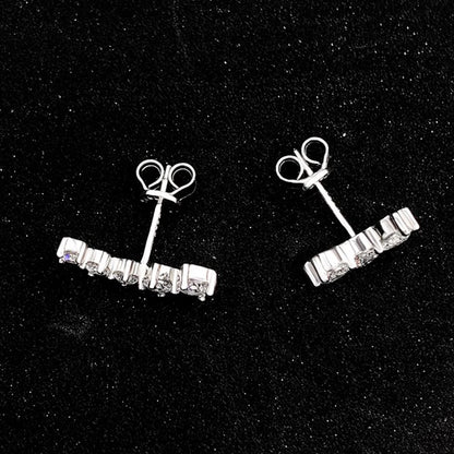 D-Color Moissanite Stud Earrings – 925 Sterling Silver, GRA Certified