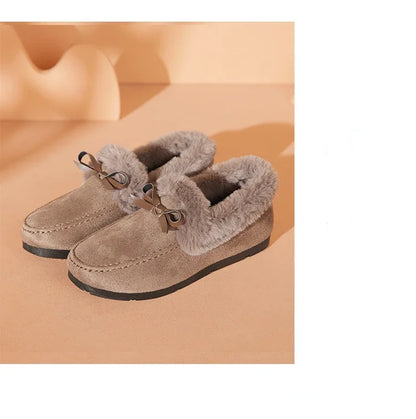 Plush Flat Shoes – Stylish Women’s Winter Casual Footwear