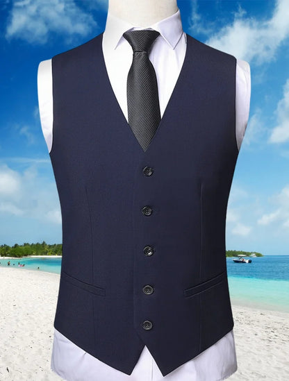 Elegant groomsmen suit jacket, vest & pants