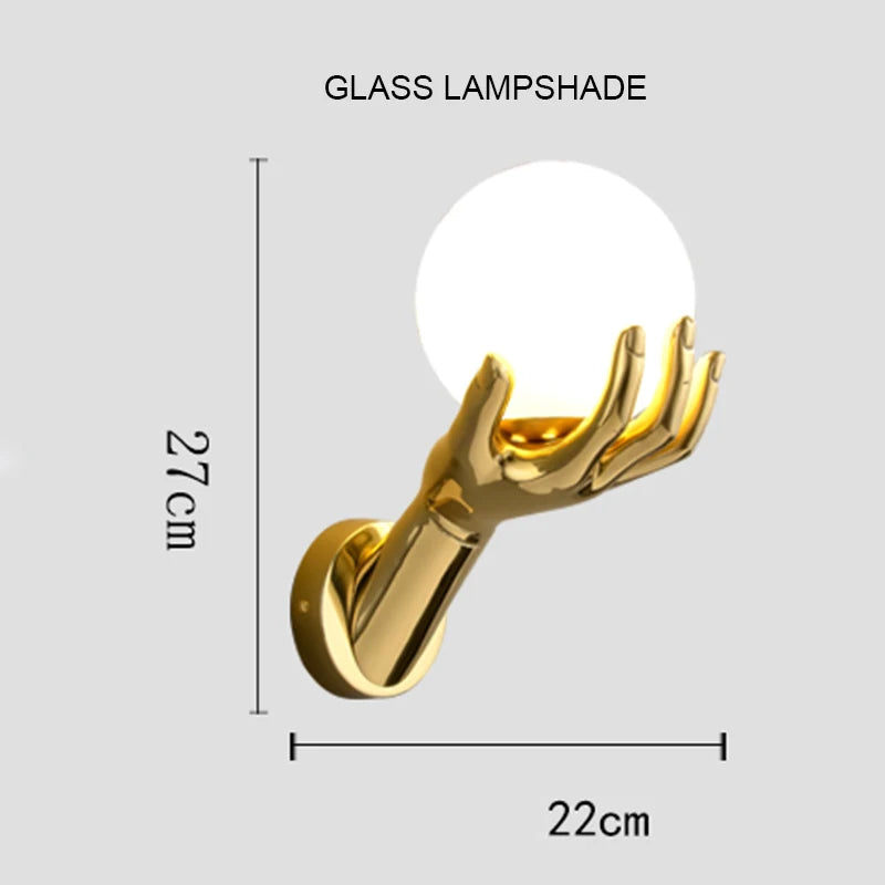Creative resin and glass bedside wall light for stylish décor