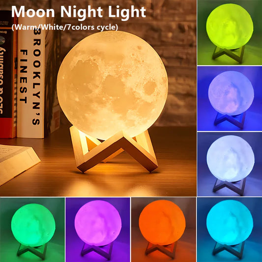 Decorative LED moon light for cozy indoor ambience