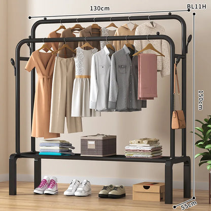 Freestanding clothes organizer for easy drying and hanging clothes