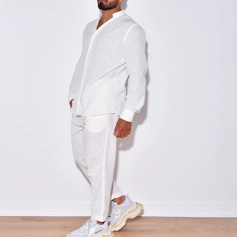 Men’s athletic joggers — loose fit, solid color, streetwear styles two-piece set