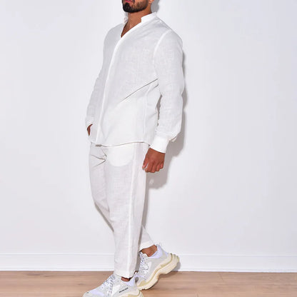 Men’s athletic joggers — loose fit, solid color, streetwear styles two-piece set