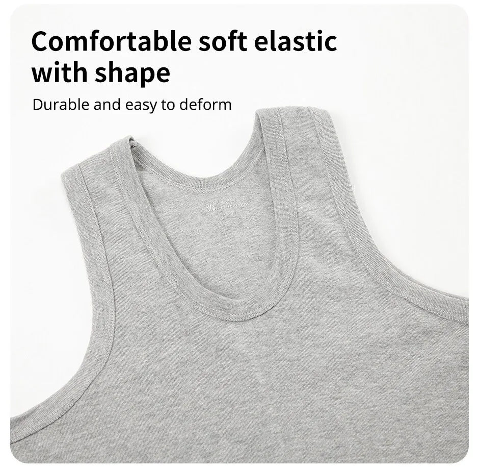 Men’s cotton sports skinny vest, 1/3/5 pack
