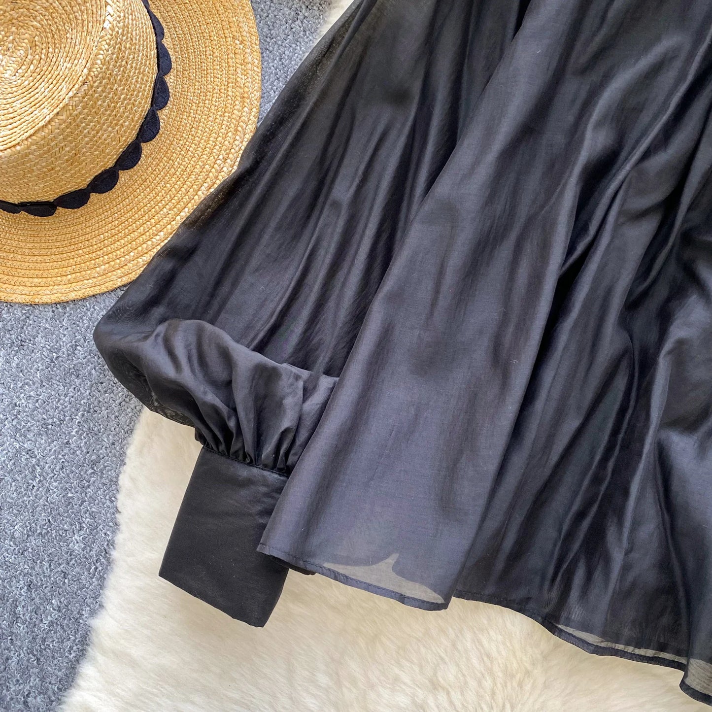 Elegant solid-color women’s blouse for everyday wear