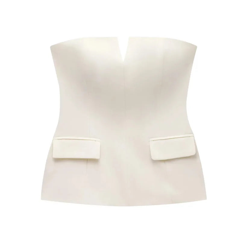 Sexy backless summer corset tank top
