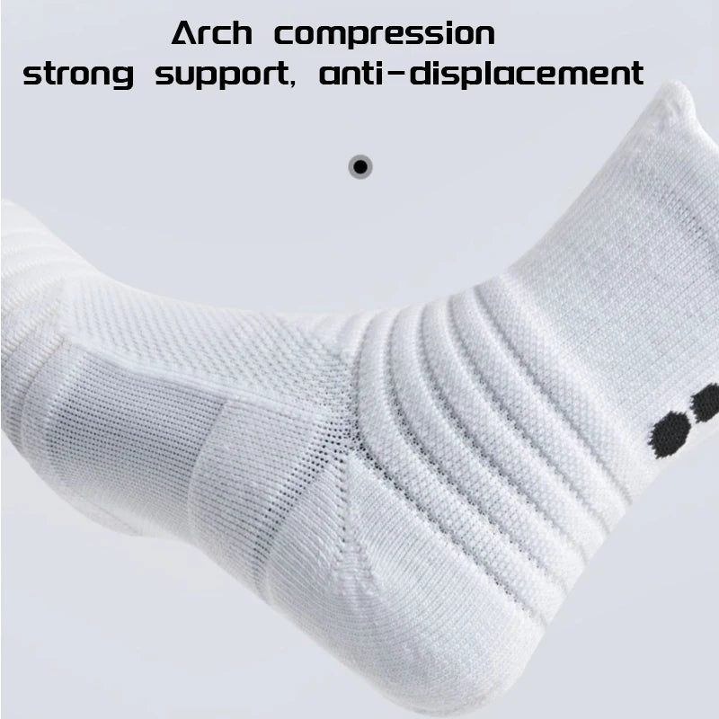 Moisture-wicking crew socks for sports and cycling