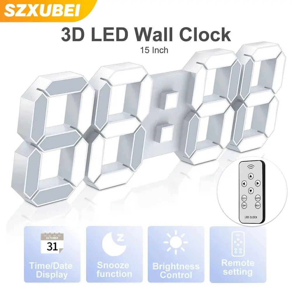 Creative LED clock with clear, glowing numbers for any room