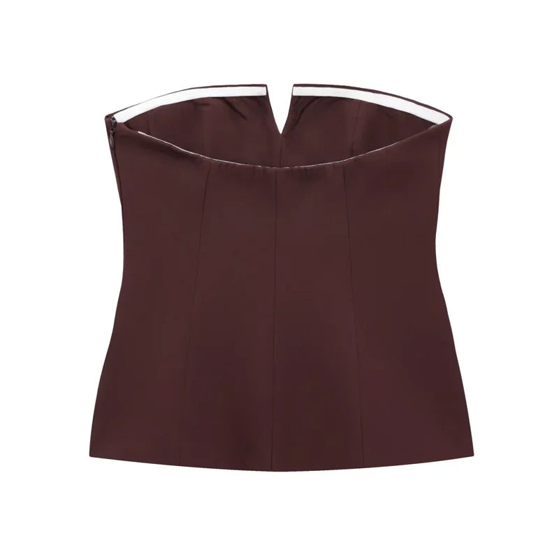 Sexy backless summer corset tank top