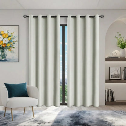 Privacy Drapes for Bedroom, Living Room,100% Blackout Curtains with Grommets.