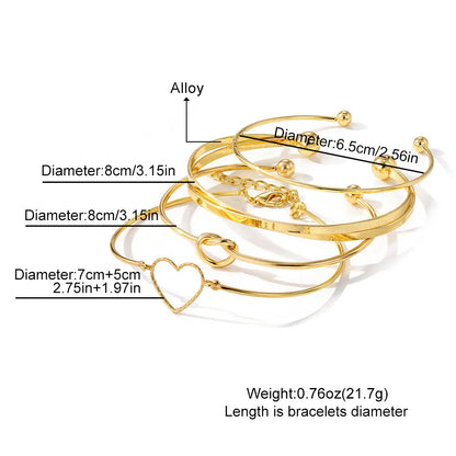 4PCS Stainless Steel Bracelets – Woven Twist Bangles
