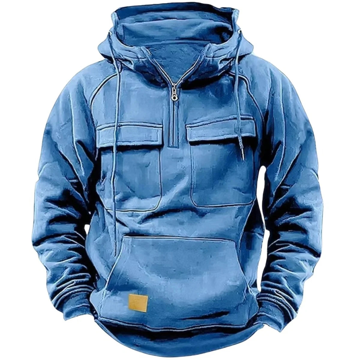 Men’s thick outdoor hooded sweatshirt with pockets