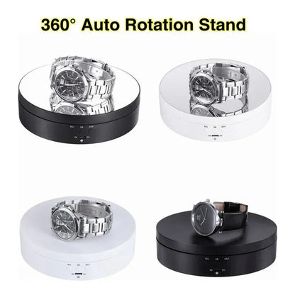 Remote-controlled rotating display for jewelry, collectibles, or video shoots