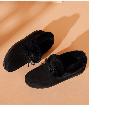Plush Flat Shoes – Stylish Women’s Winter Casual Footwear
