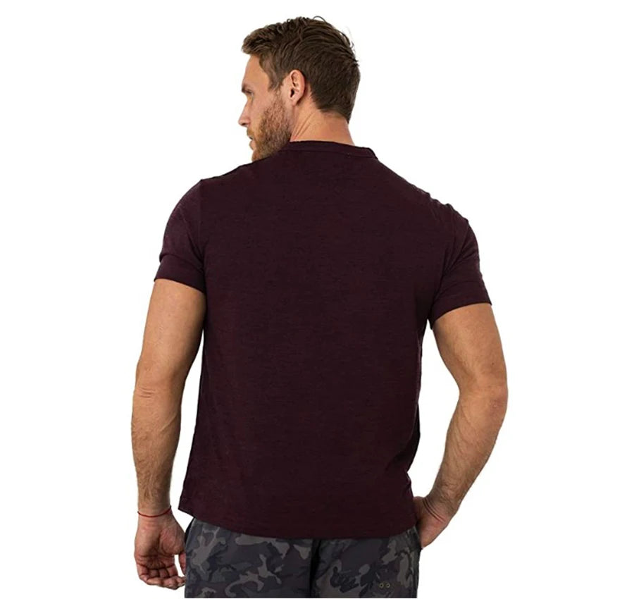 Men’s 100% superfine merino wool base-layer T-shirt
