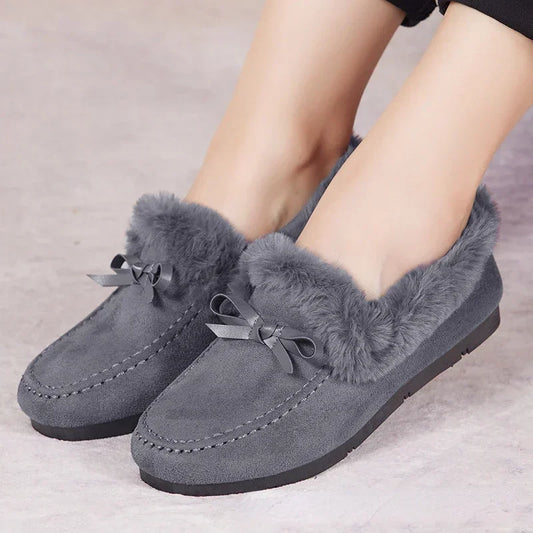 Plush Flat Shoes – Stylish Women’s Winter Casual Footwear