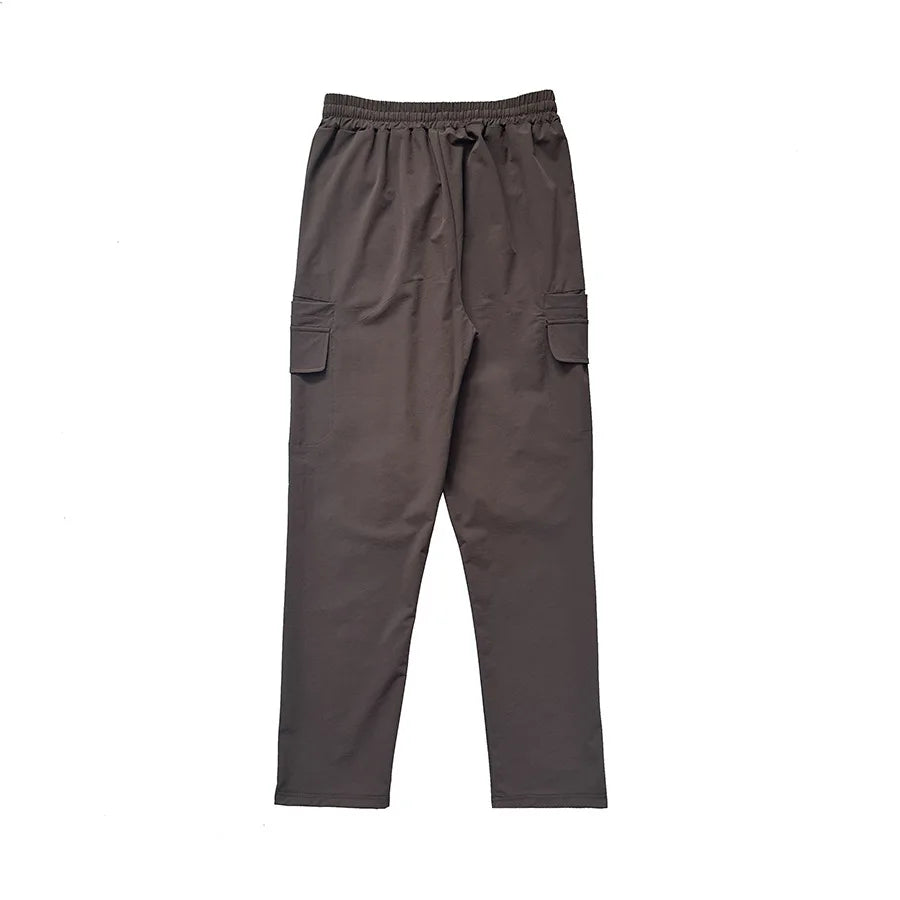 Trendy loose-fit drop-crotch casual trousers
