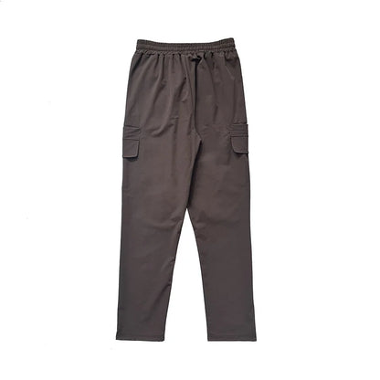 Trendy loose-fit drop-crotch casual trousers
